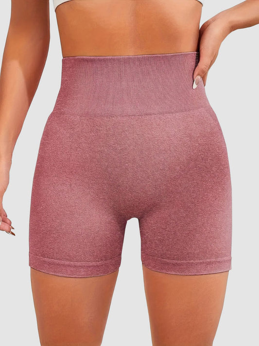 "Grapefruit" High Waist Active Shorts