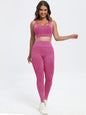 2 piece scoop Neck Wide Strap Top and Pants Active Set